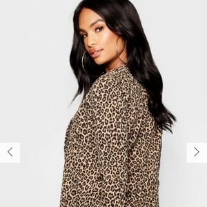 Animal Print Blazer Old Navy Simetrical Soft Basic
